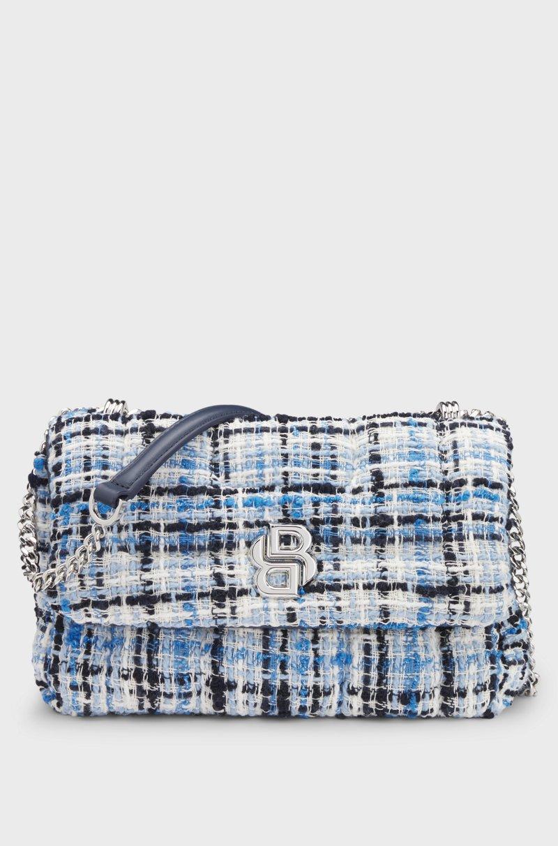 Hugo Boss Bolso bandolera de tweed multicolor con monograma Double B Solo hoy