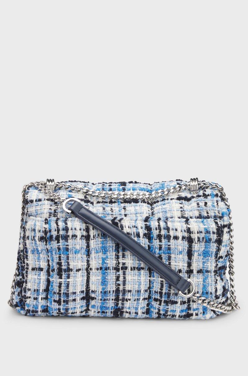 Hugo Boss Bolso bandolera de tweed multicolor con monograma Double B Solo hoy