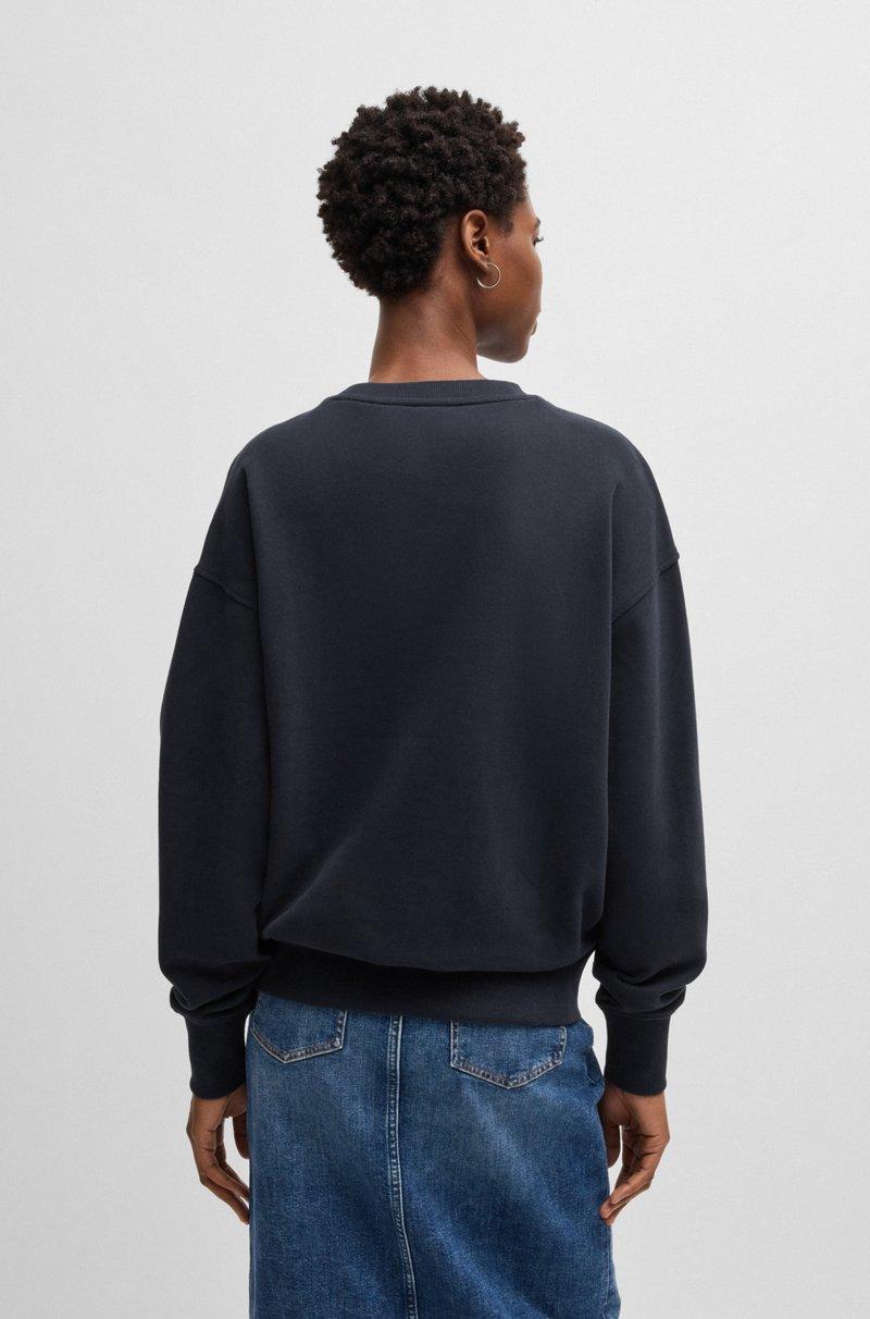 Hugo Boss Sudadera slim fit de felpa de rizo de algodón con logo pequeño Oferta especial de fábrica