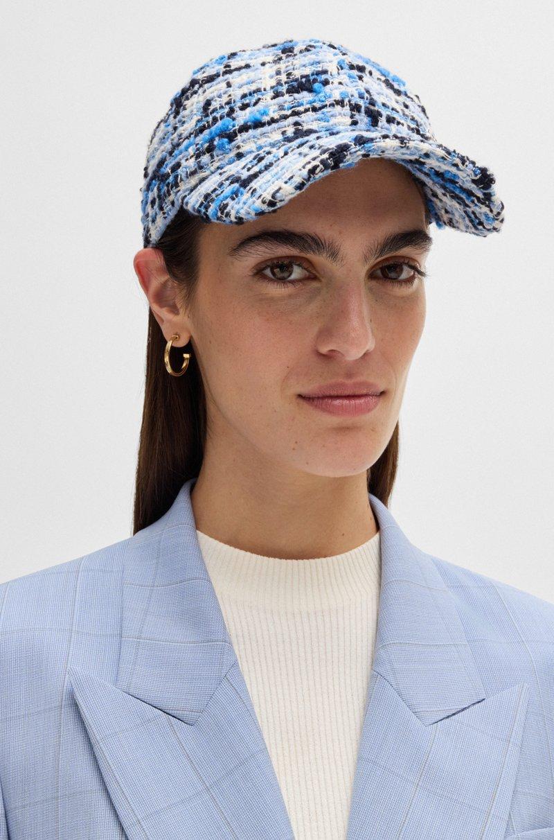 Hugo Boss Gorra de tweed multicolor con monograma Double B Promoción trimestral