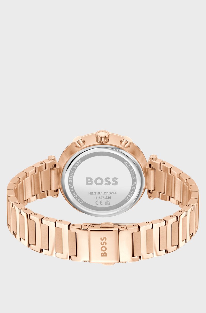 Hugo Boss Reloj dorado con caja con pasadores en T Liquidación