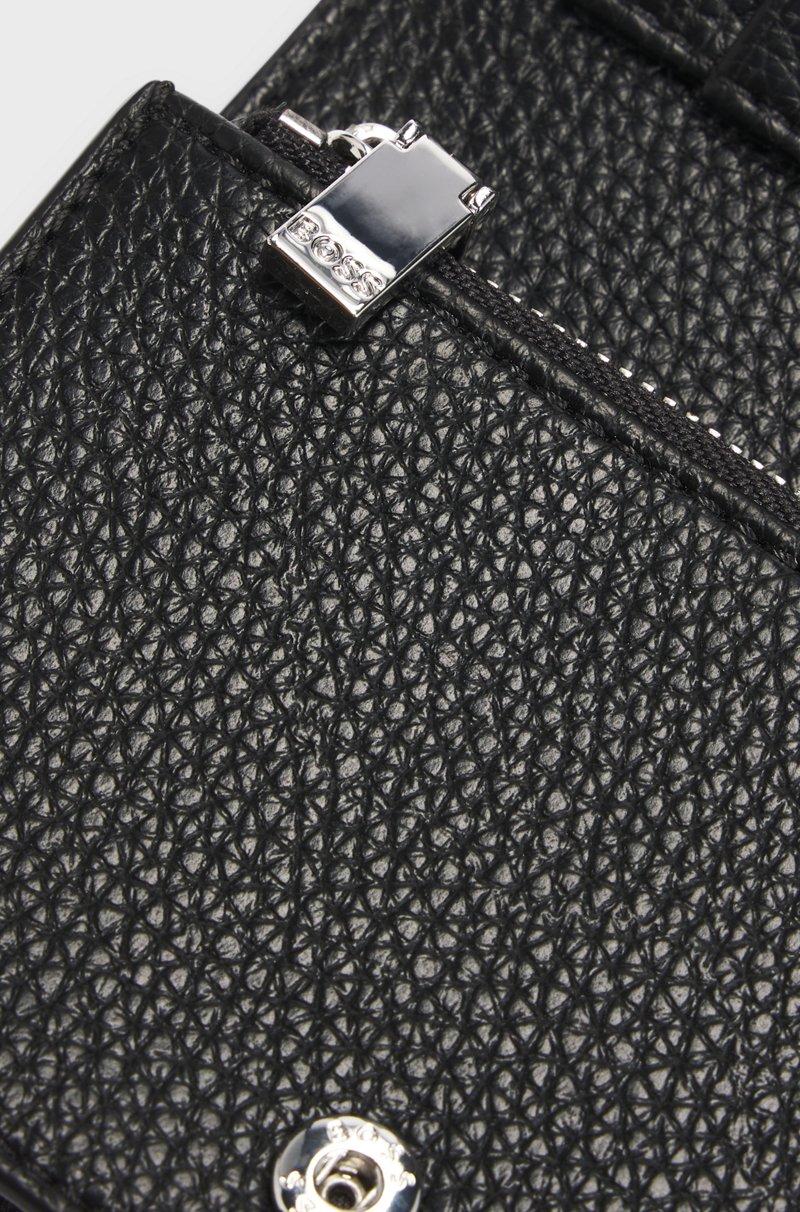 Hugo Boss Cartera pequeña granulada con monograma Double B Tienda de fábrica