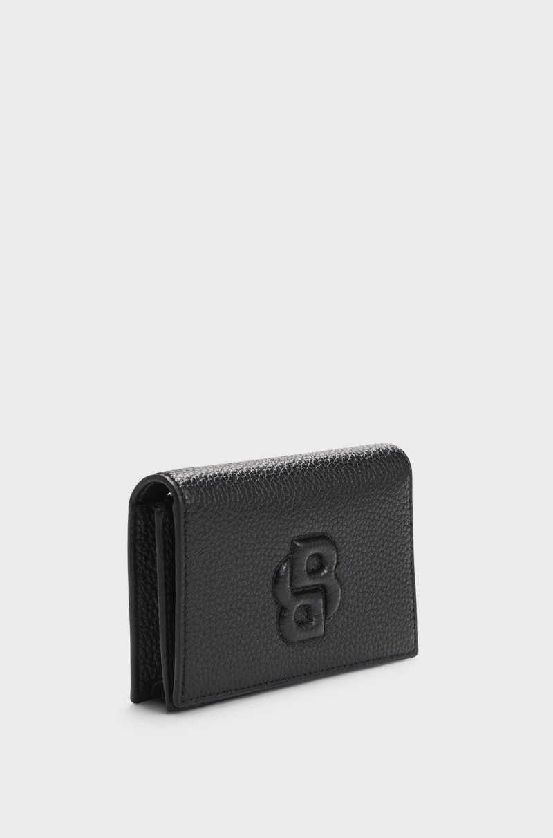 Hugo Boss Cartera pequeña granulada con monograma Double B Tienda de fábrica