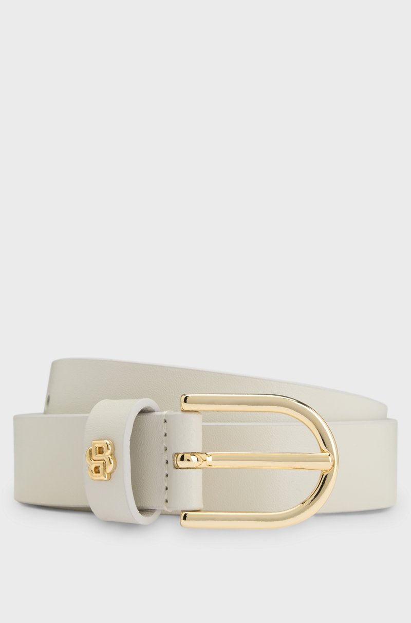 Hugo Boss Cinturón de piel con colgante de monograma Double B
