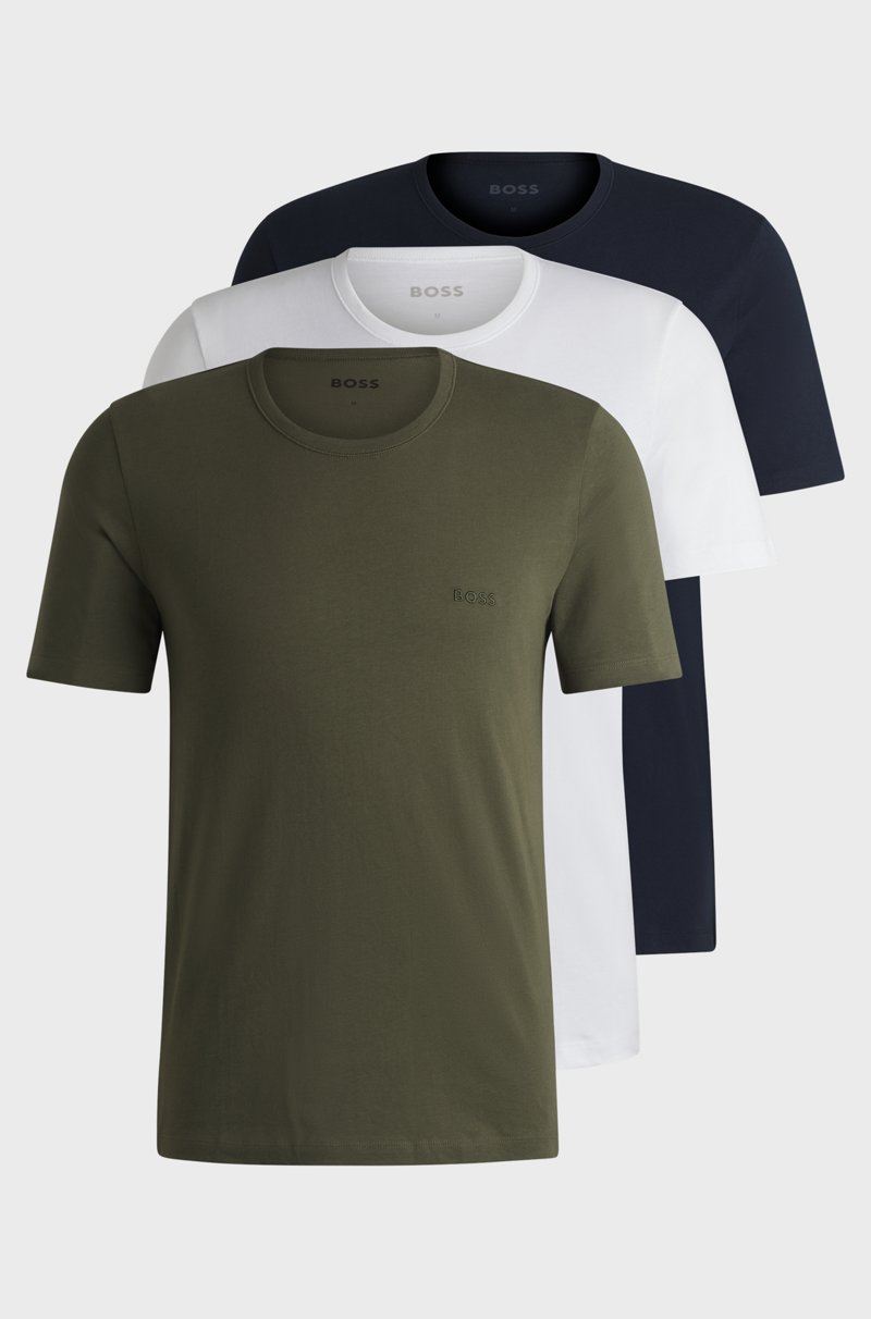 Hugo Boss Paquete de 3 camisetas interiores con logos bordados