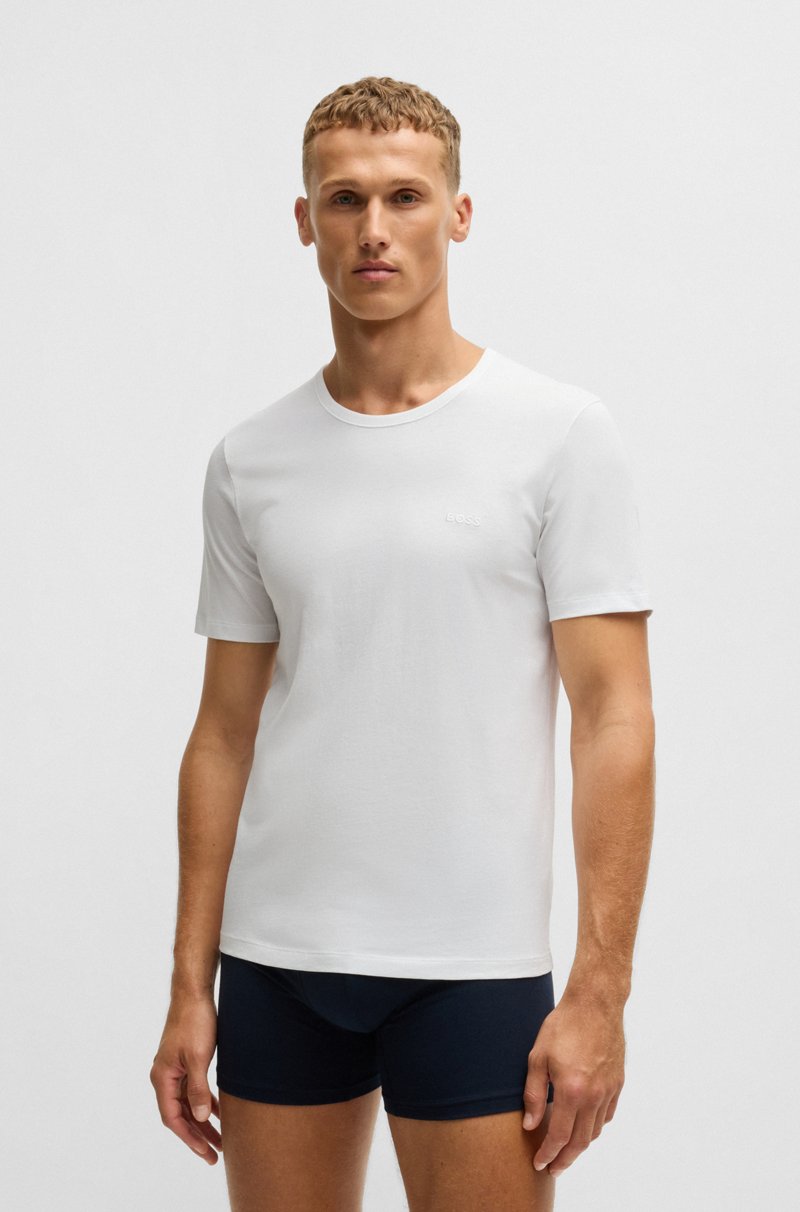 Hugo Boss Paquete de 3 camisetas interiores con logos bordados Rebajas de fin de temporada