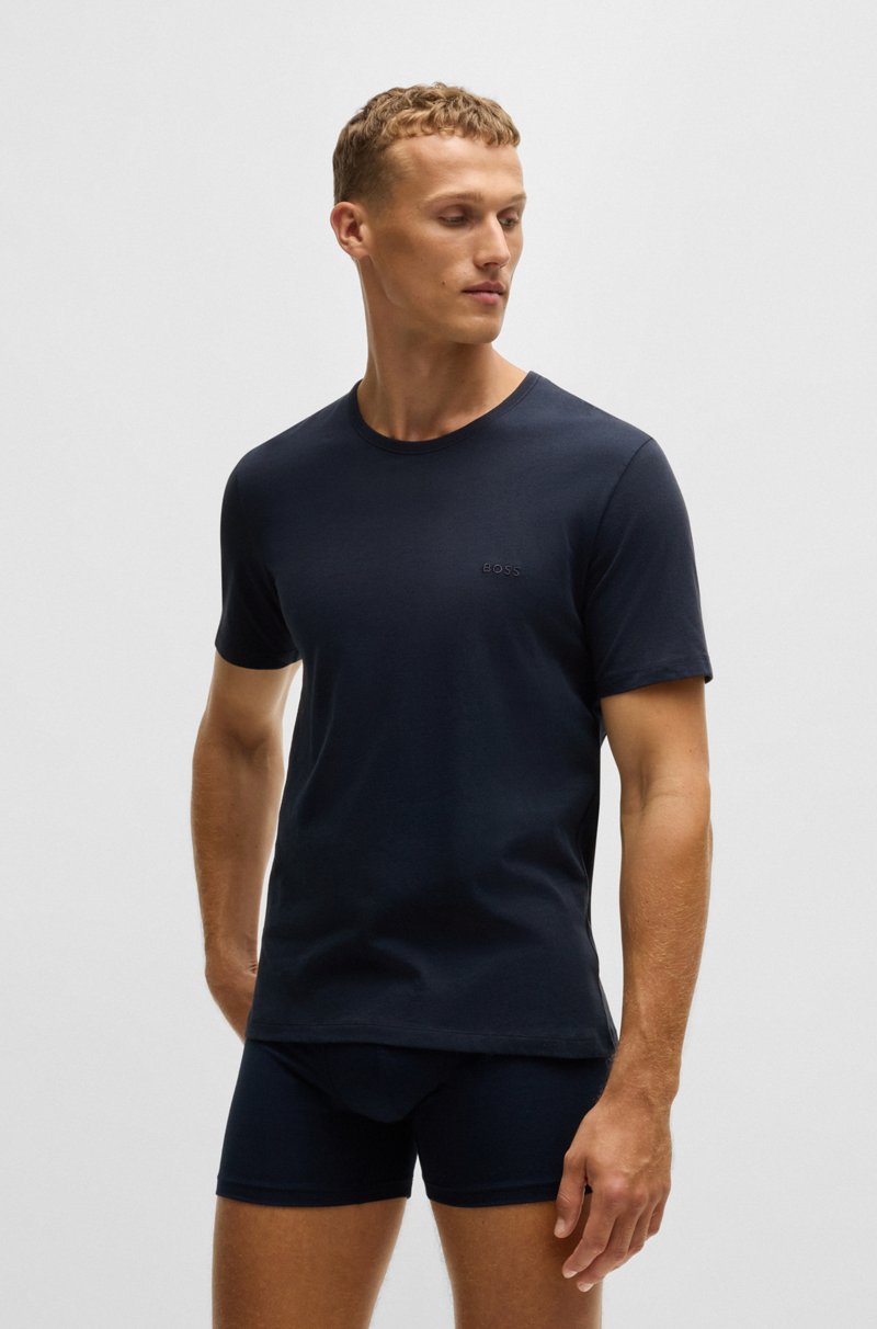 Hugo Boss Paquete de 3 camisetas interiores con logos bordados Rebajas de fin de temporada