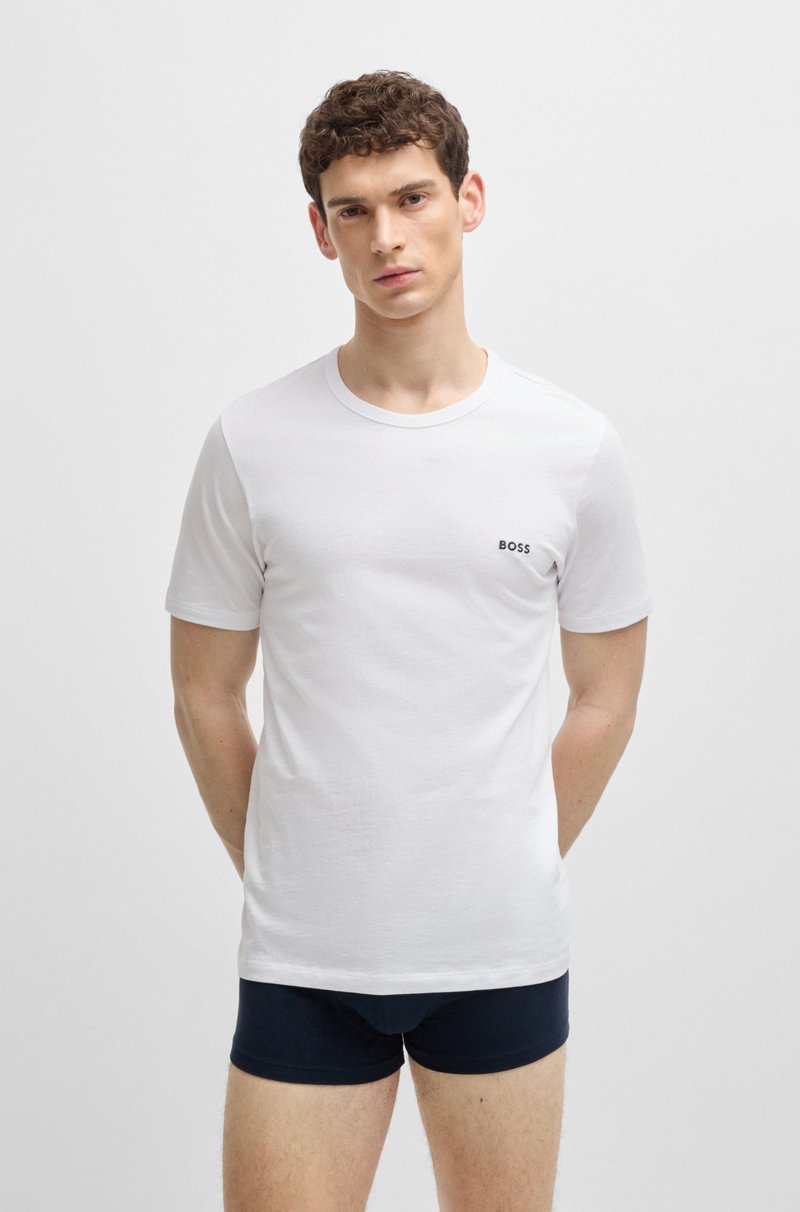 Hugo Boss Paquete de tres camisetas de algodón con logo bordado Rebajas