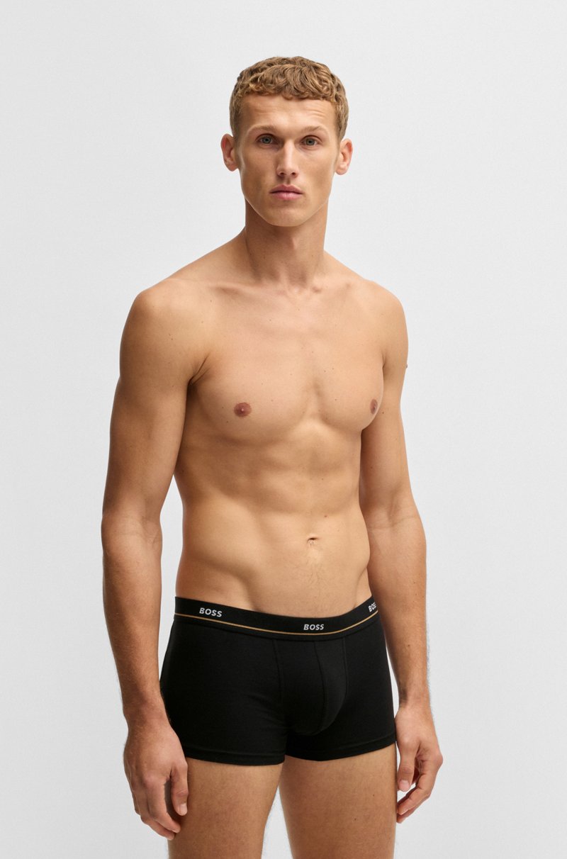 Hugo Boss Paquete de cinco calzoncillos de algodón elástico con logo en la cintura Ofertas