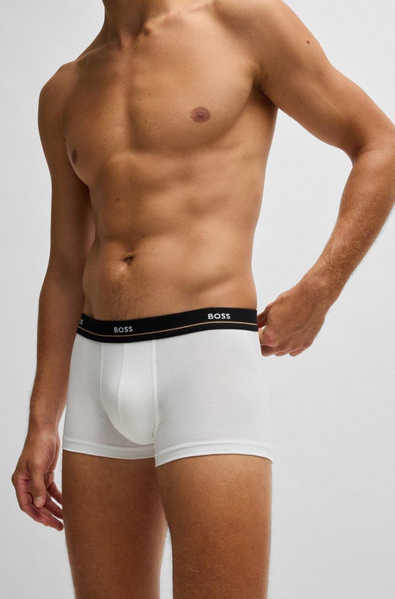 Hugo Boss Paquete de cinco calzoncillos de algodón elástico con logos en la cintura En oferta