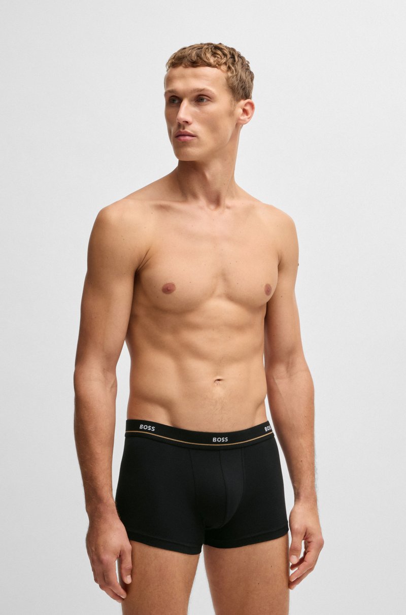 Hugo Boss Paquete de cinco calzoncillos de algodón elástico con logo en la cintura Los más vendidos