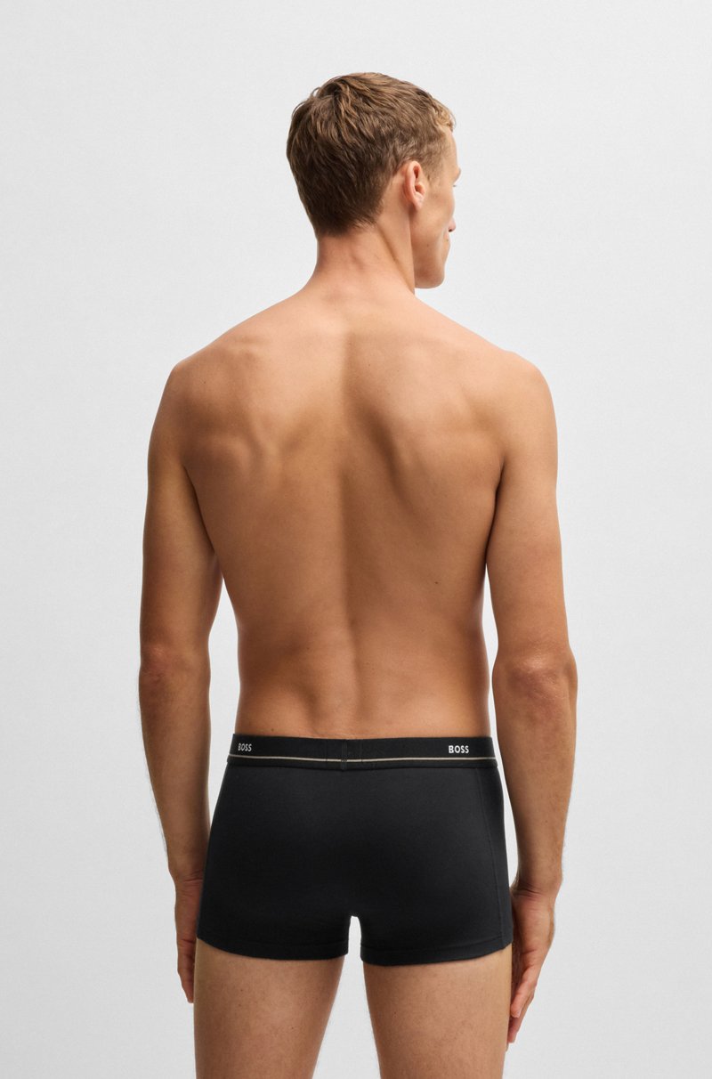 Hugo Boss Paquete de cinco calzoncillos de algodón elástico con logo en la cintura Los más vendidos