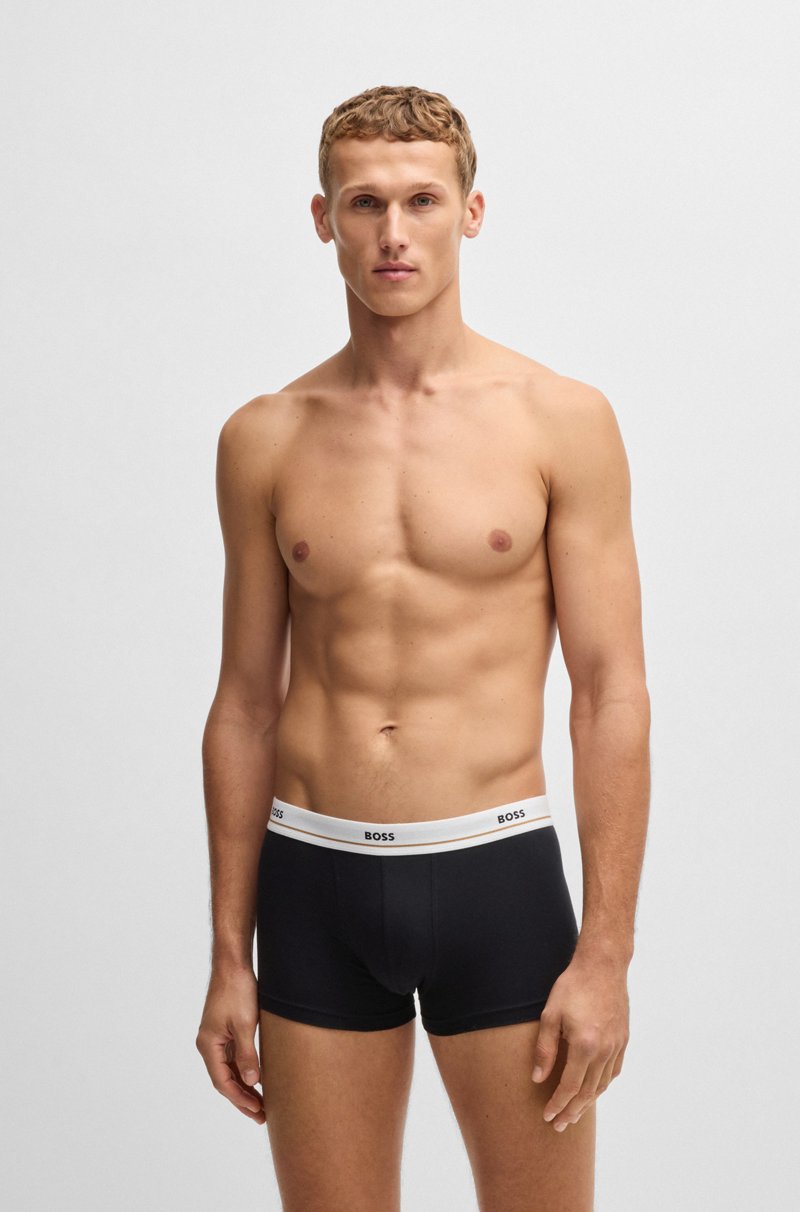 Hugo Boss Paquete de cinco calzoncillos de algodón elástico con logo en la cintura Los más vendidos