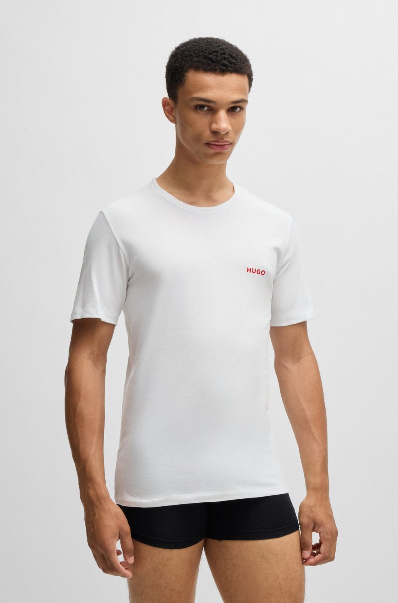 Hugo Boss Paquete de tres camisetas interiores de punto de algodón Ventas relámpago