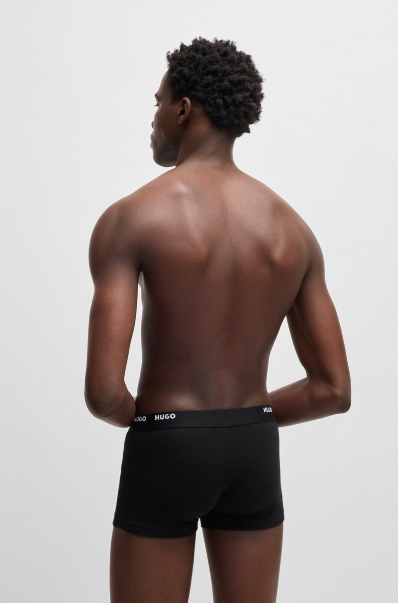 Hugo Boss Paquete de cinco calzoncillos de algodón elástico con logos en la cintura Descuento