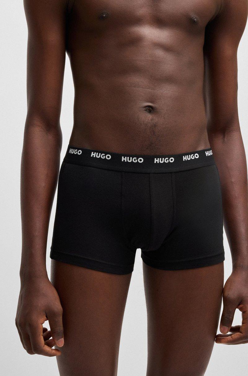 Hugo Boss Paquete de cinco calzoncillos de algodón elástico con logos en la cintura Descuento
