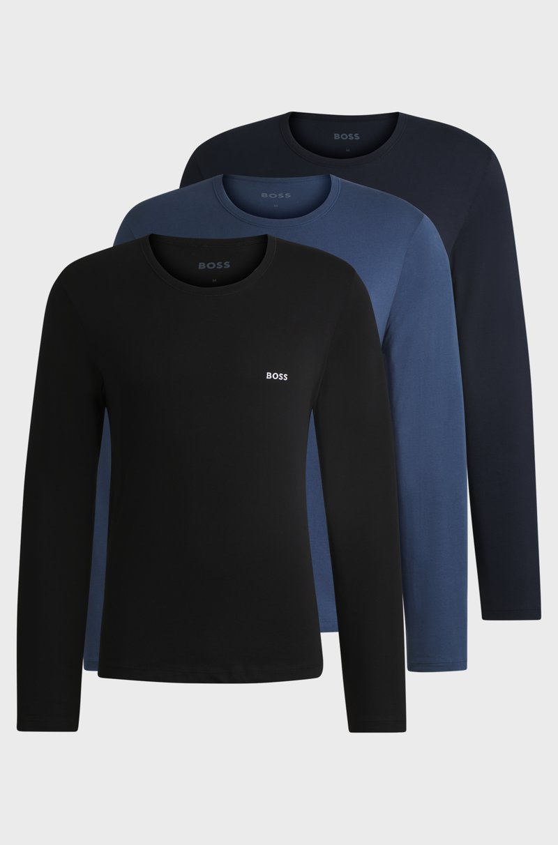 Hugo Boss Paquete de tres camisetas interiores de algodón con logos