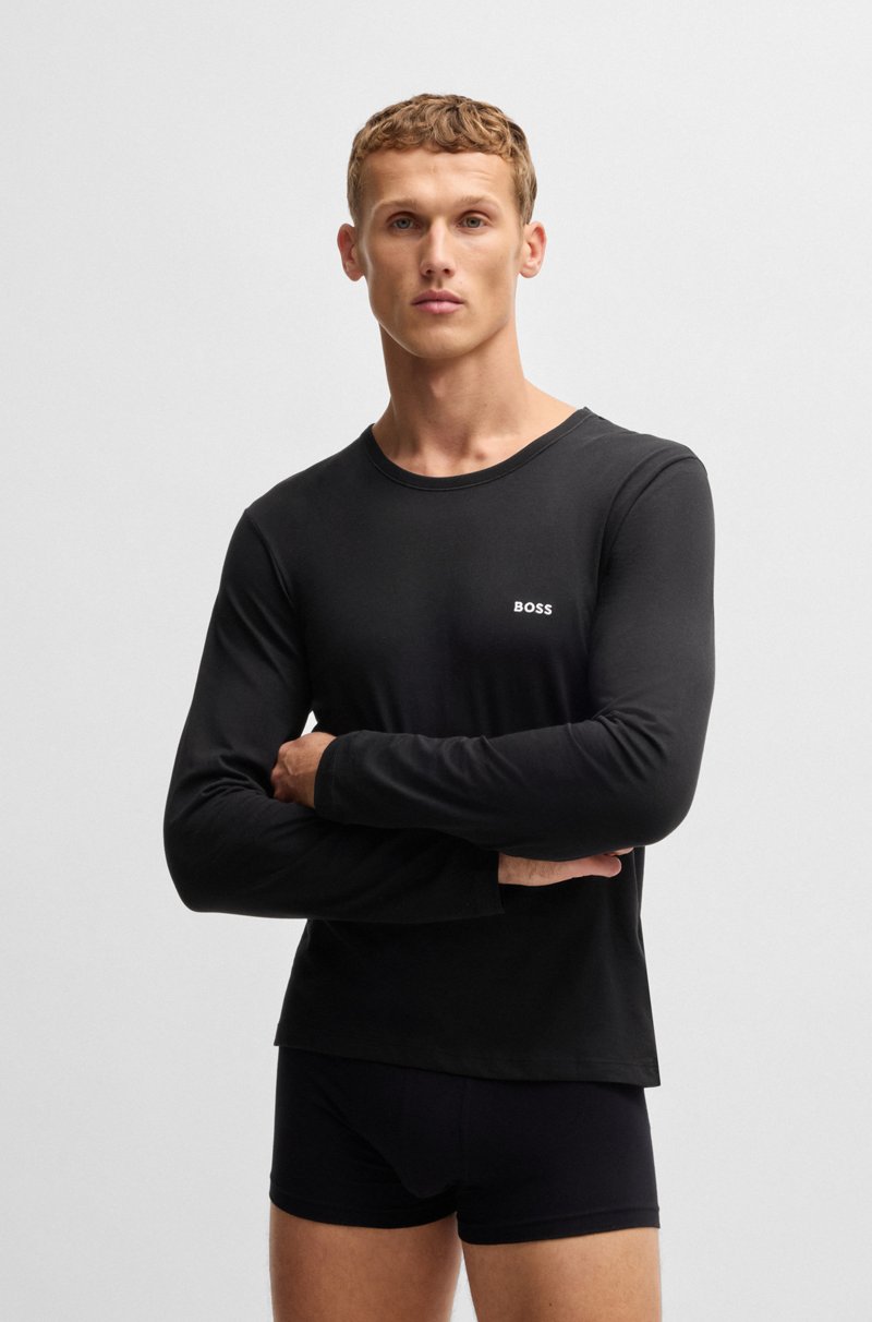 Hugo Boss Paquete de tres camisetas interiores de algodón con logos Tienda