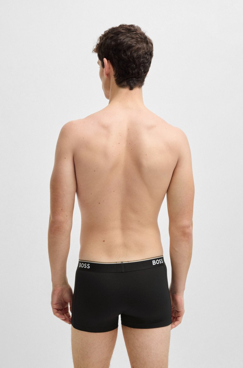 Hugo Boss Paquete de tres calzoncillos de algodón elástico con logo en la cinturilla Tienda