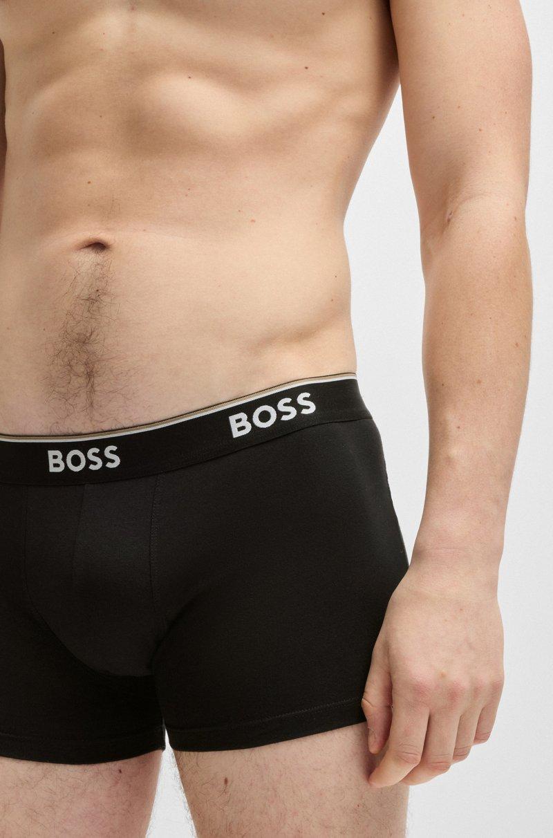 Hugo Boss Paquete de tres calzoncillos de algodón elástico con logo en la cinturilla Tienda