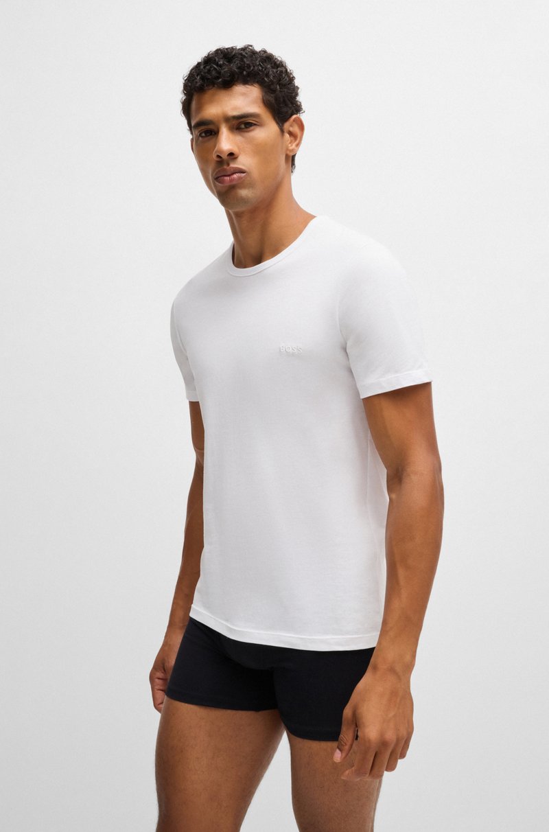 Hugo Boss Paquete de tres camisetas de algodón con logo bordado Mejor oferta