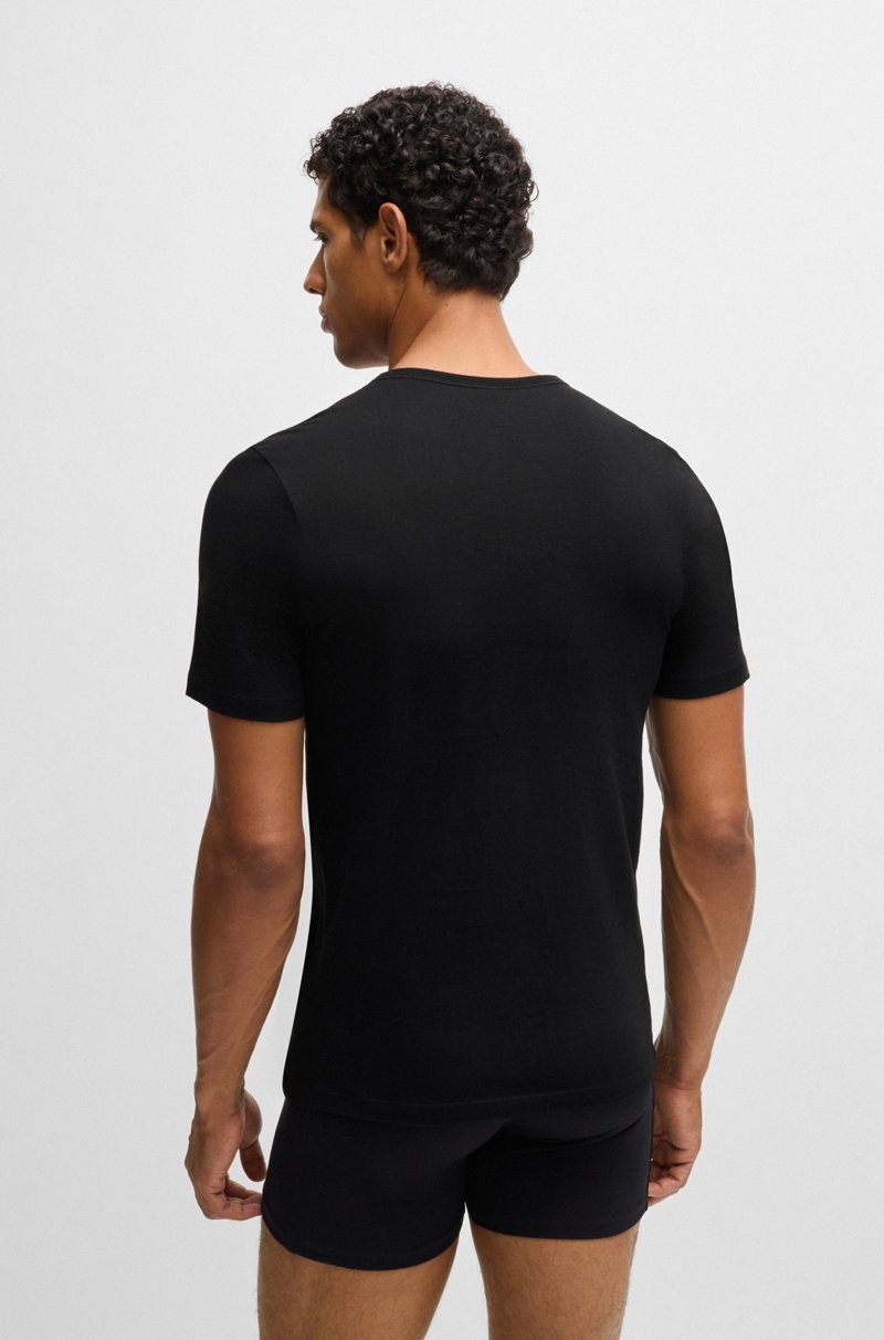 Hugo Boss Paquete de tres camisetas de algodón con logo bordado Mejor oferta