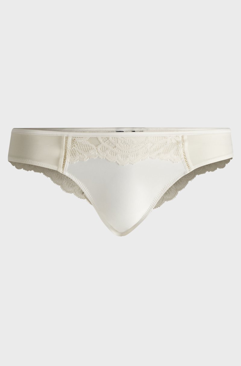 Hugo Boss Tanga con detalle de encaje y logo Precio de fábrica