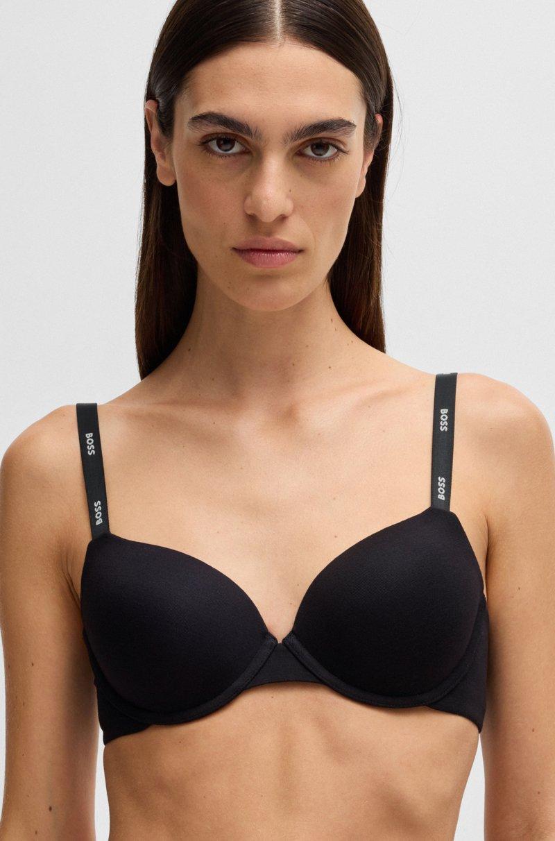 Hugo Boss Sujetador con aros y tirantes ajustables con logo en punto elástico Limitado a 3 días