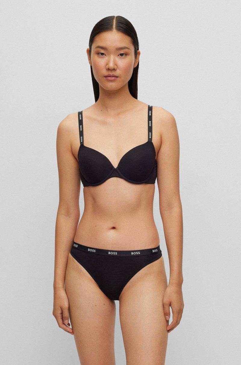 Hugo Boss Tanga de tiro bajo en punto elástico con cinturilla logotipada Ahorra y exporta