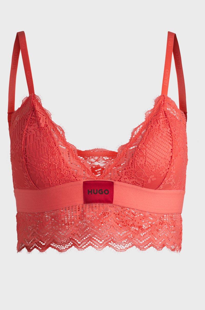 Hugo Boss Sujetador con ribete de encaje y etiqueta con logo roja Ofertas especiales