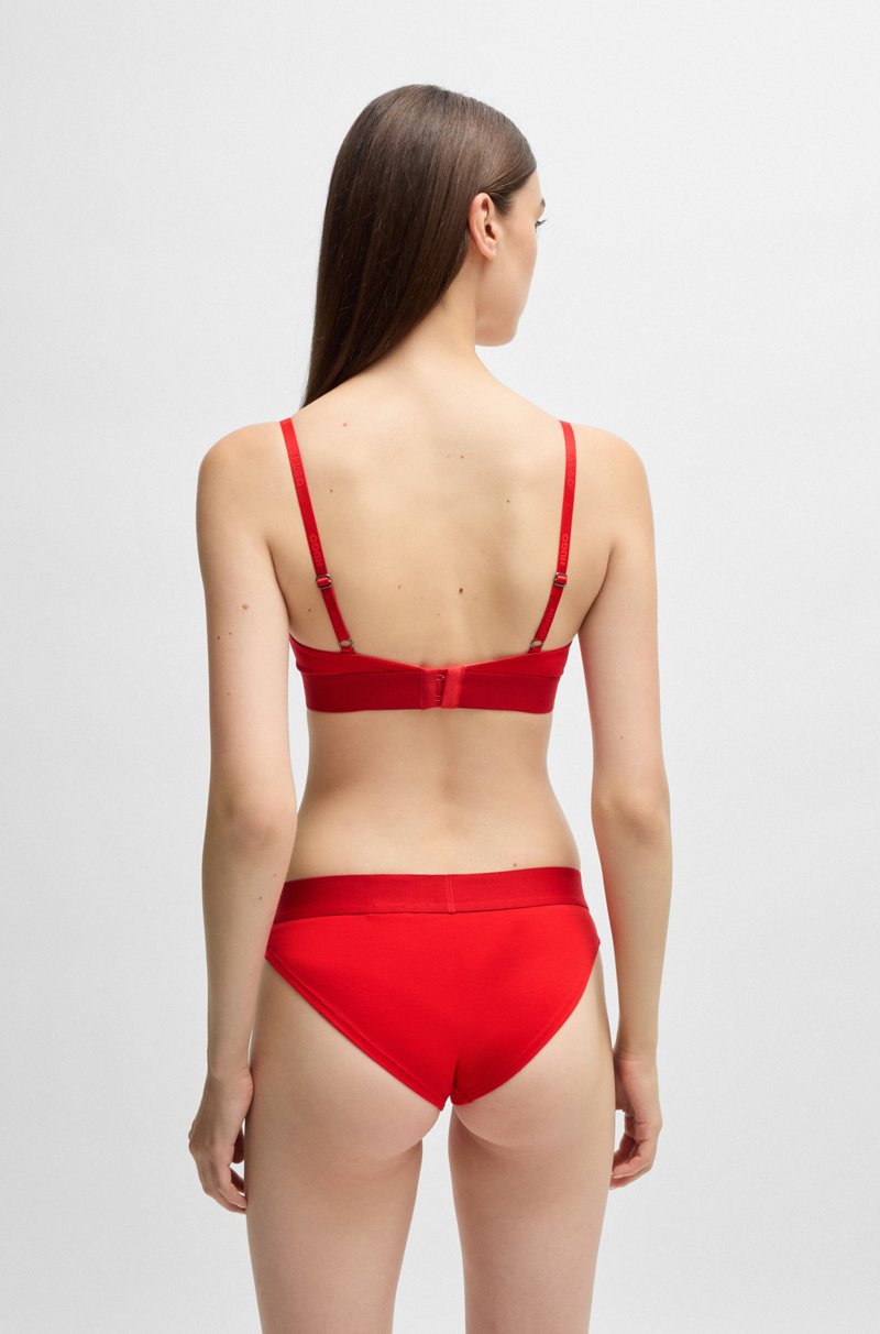 Hugo Boss Sujetador triangular de algodón elástico con etiqueta roja con logo Rebajas de fin de temporada