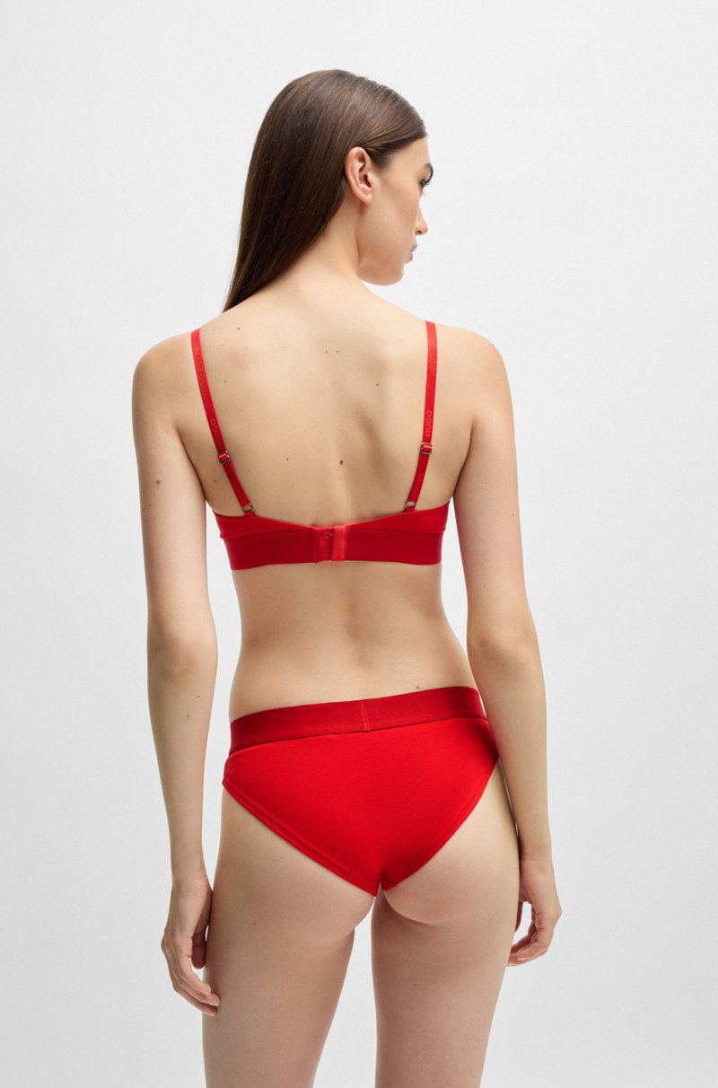 Hugo Boss Braguitas de algodón elástico con etiqueta con logo roja Precio ultrabajo