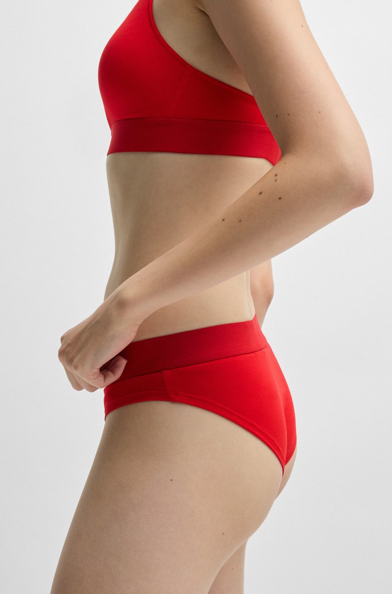 Hugo Boss Braguitas de algodón elástico con etiqueta con logo roja Precio ultrabajo