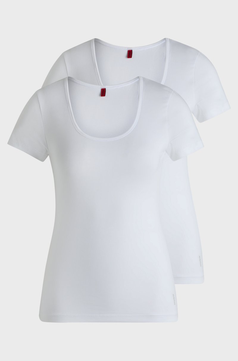 Hugo Boss Paquete de dos camisetas interiores de algodón elástico con logos Devoluciones gratuitas