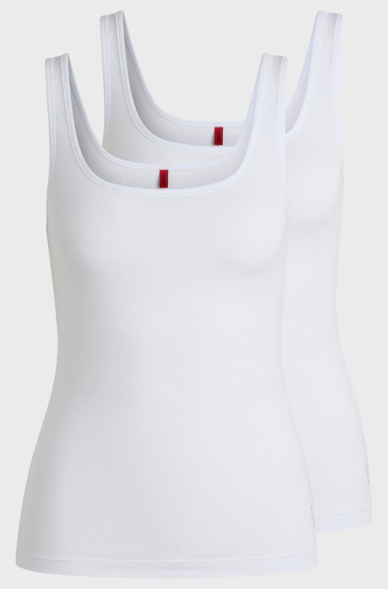 Hugo Boss Paquete de dos camisetas de tirantes en algodón elástico con logos estampados 2025