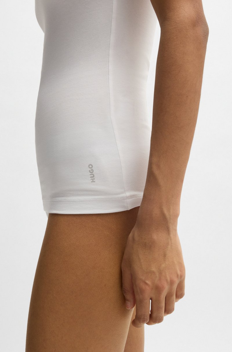 Hugo Boss Paquete de dos camisetas de tirantes en algodón elástico con logos estampados 2025