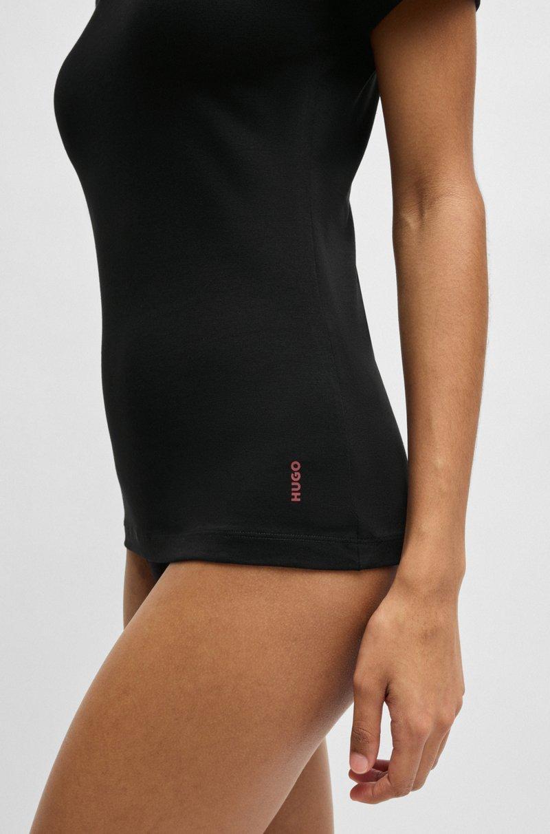 Hugo Boss Paquete de dos camisetas interiores de algodón elástico con logos En línea