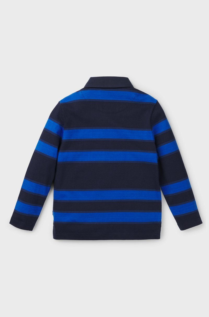 Hugo Boss Polo de manga larga a rayas con logo para niños Ofertas