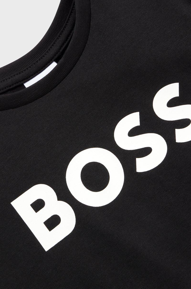 Hugo Boss Camiseta para niños en punto de algodón con logo en contraste Gran oferta