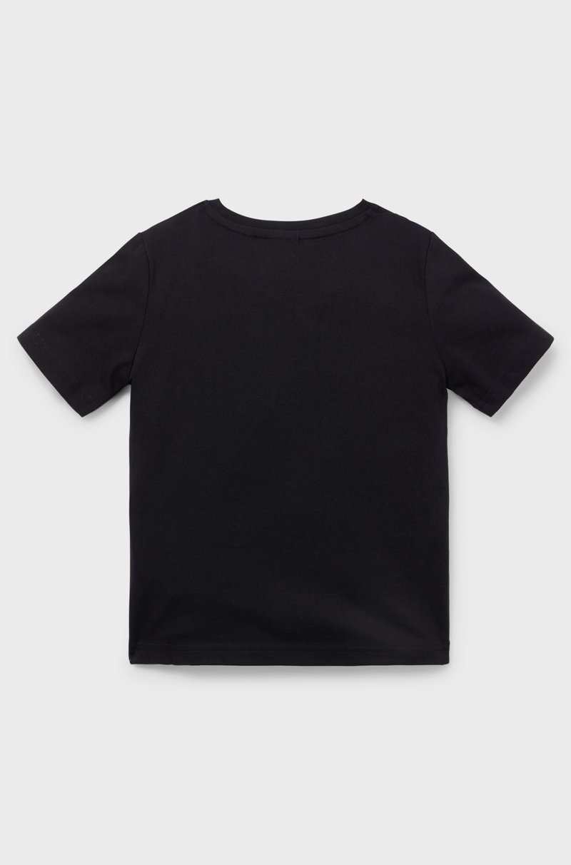 Hugo Boss Camiseta para niños en punto de algodón con logo en contraste Gran oferta