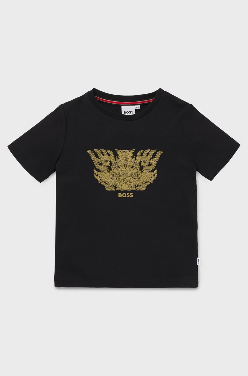 Hugo Boss Camiseta Taotie BOSS x Creation of the Gods de algodón