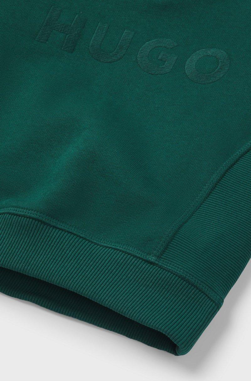 Hugo Boss Sudadera de algodón para niños con logo bordado Ventas relámpago