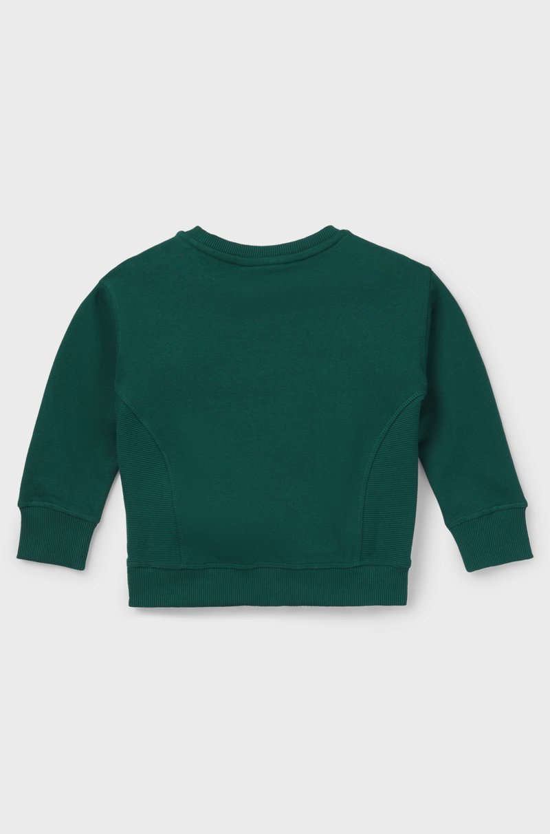 Hugo Boss Sudadera de algodón para niños con logo bordado Ventas relámpago