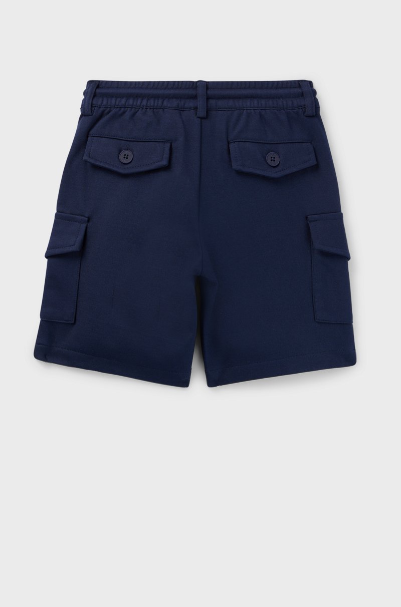 Hugo Boss Shorts cargo para niños en tejido elástico con cintura con cordón Liquidación