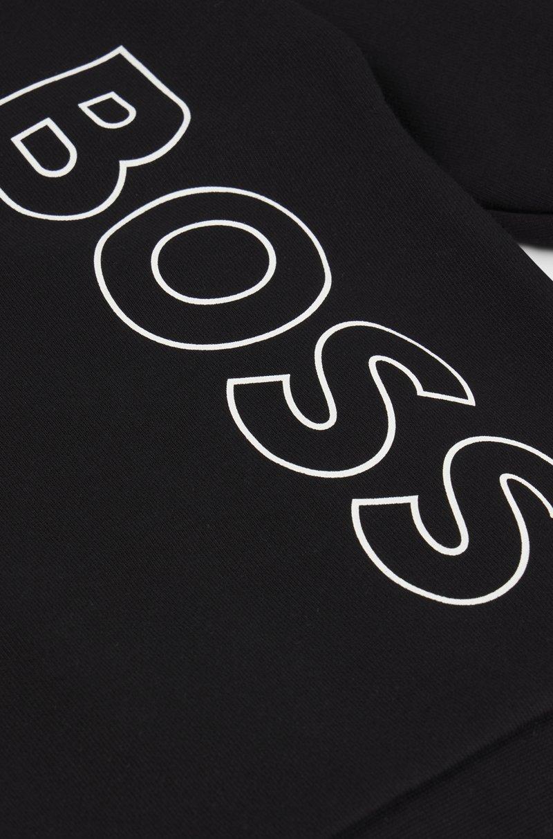 Hugo Boss Sudadera para niños en forro polar de algodón con logo vertical Rebajas online