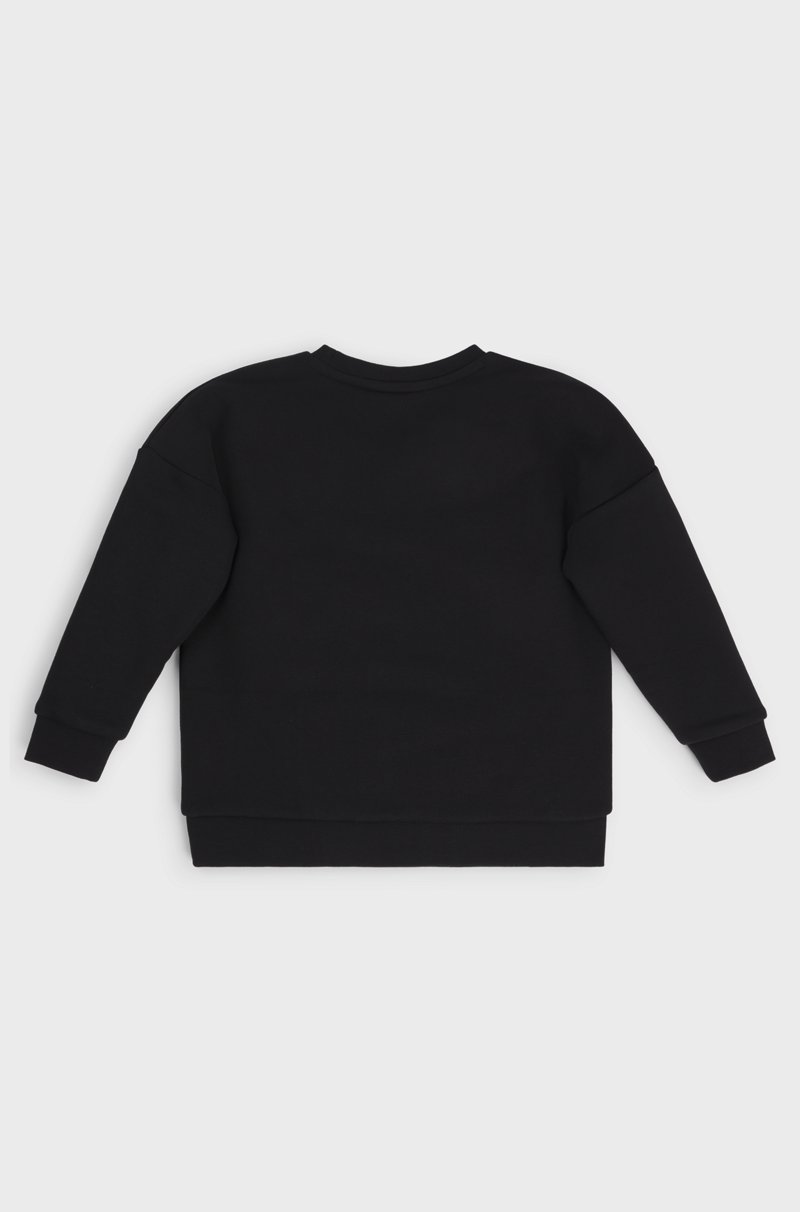 Hugo Boss Sudadera para niños en forro polar de algodón con logo vertical Rebajas online