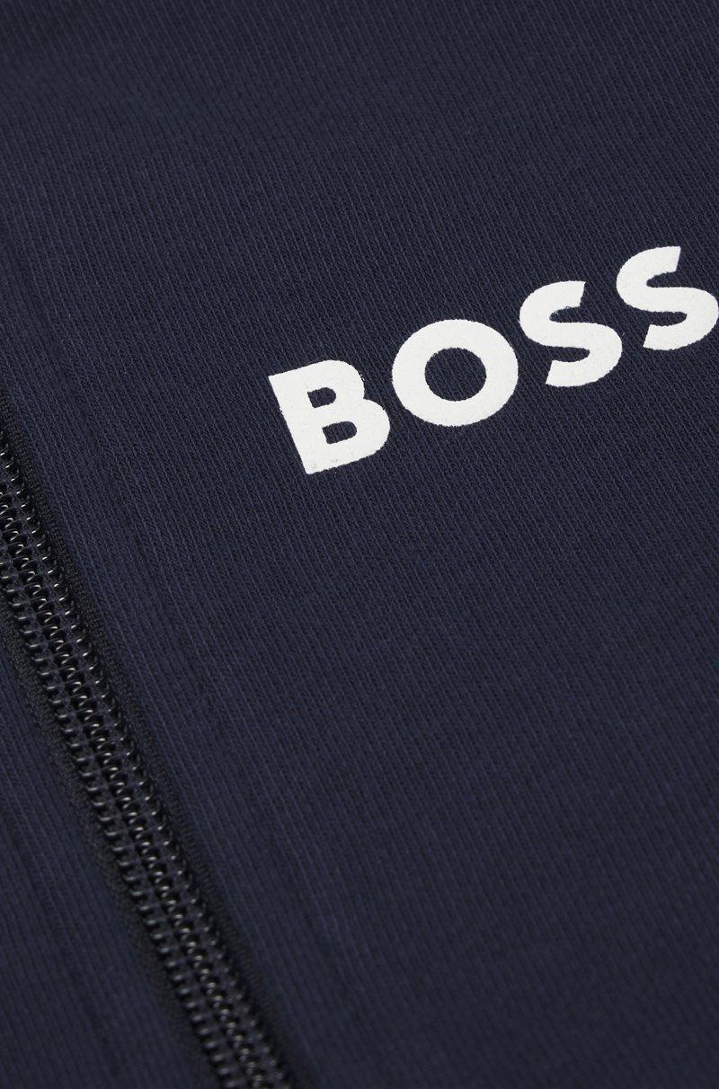 Hugo Boss Sudadera de forro polar para niños con capucha cremallera y logo estampado Rebajas top