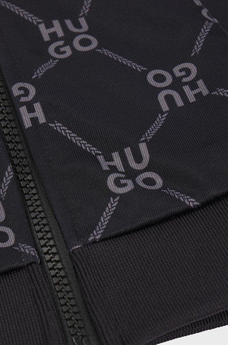 Hugo Boss Chaqueta con cremallera para niños con logo apilado estampado Envío gratis