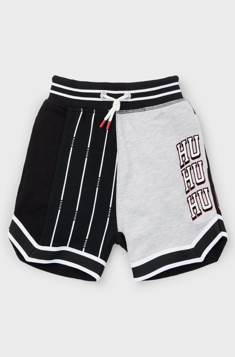Hugo Boss Shorts para niños en algodón con mezcla de diferentes logos