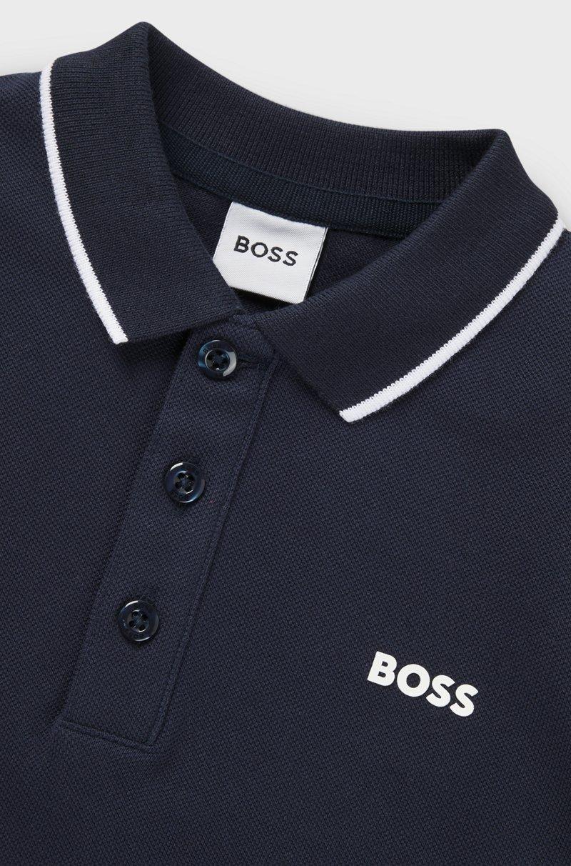 Hugo Boss Polo de piqué de algodón con logo estampado para niños Solo queda un día